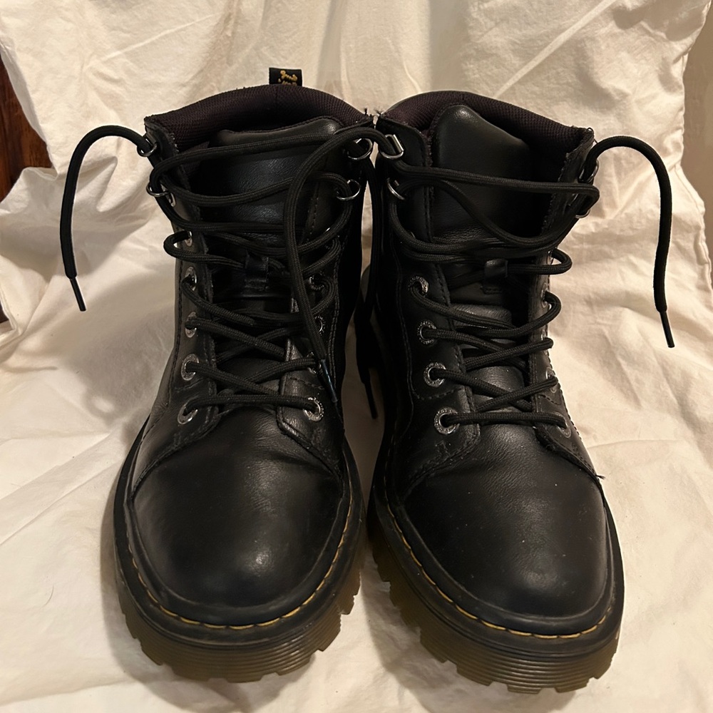 Dr. Martens Black Faora Lace-Up Leather Boot